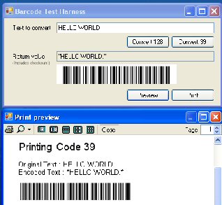 Sample of the windows test program